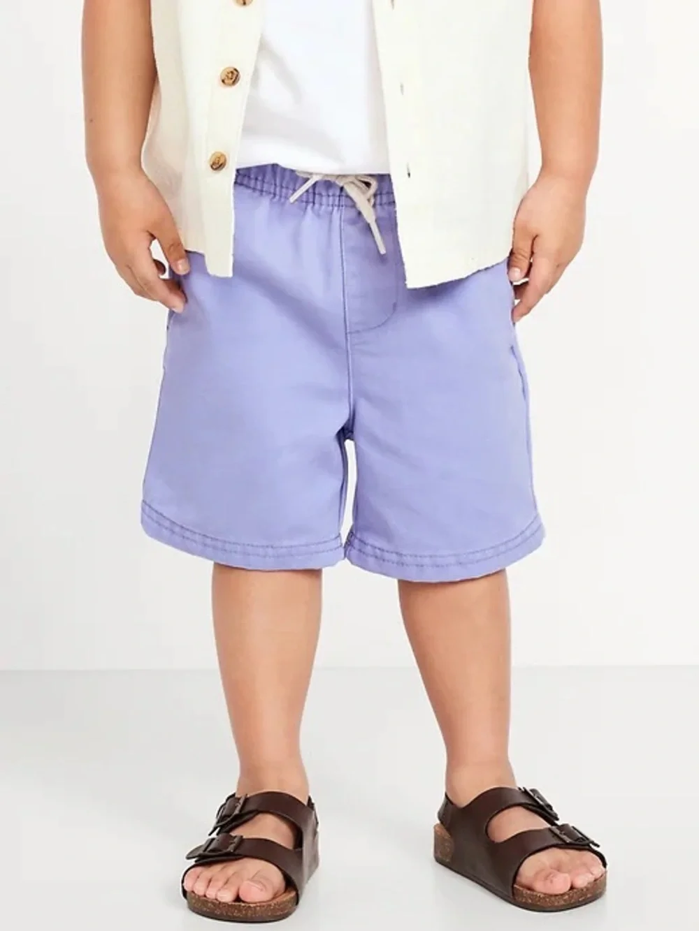 Old Navy Toddler Boys 4t 4 Lupine Lilac Chambray Shorts Purple Drawstring